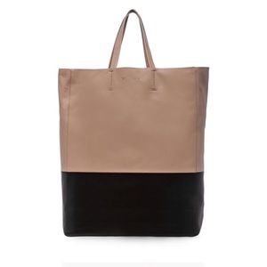 🆕 Celine 'Bi-Cabas' Blush and Black Lambskin Tote