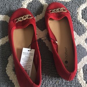 Red Suede loafers