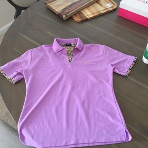 Purple polo shirt