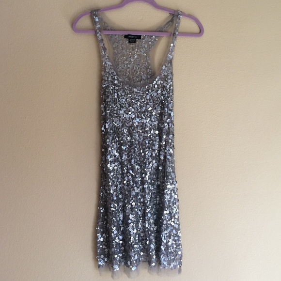 Gorgeous silver sequined top