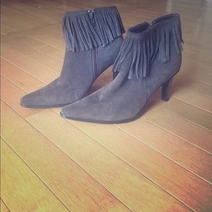 Bojola Brown Suede boots with fringe