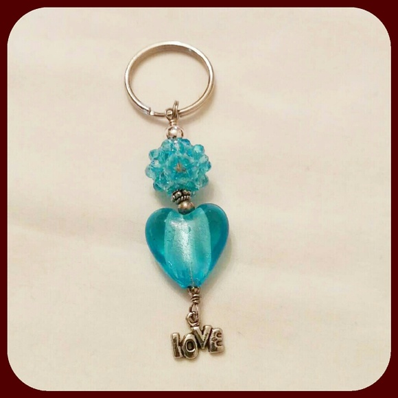 Aqua Heart Keychain - Picture 1 of 1