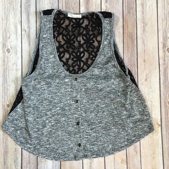 Crop Top with Black Lace back - Picture 2 of 3