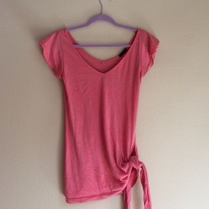 Pink top with knot detail