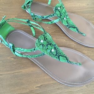 Snake skin sandals