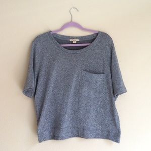 Shimmery grey top