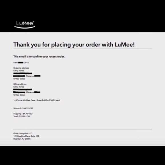 π Rose Gold IPhone 6 6s Lumee Authentic Case - Picture 3 of 4