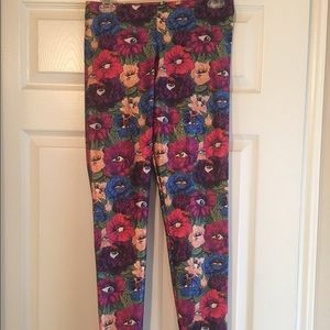 Peeking Peonies leggings