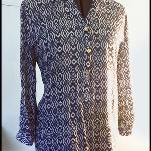 Grand & Greene White and Blue Tunic Shirt
