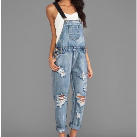 One teaspoon overalls with leather straps size 26