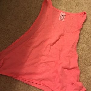 VS Pink Cut Off Style Tank