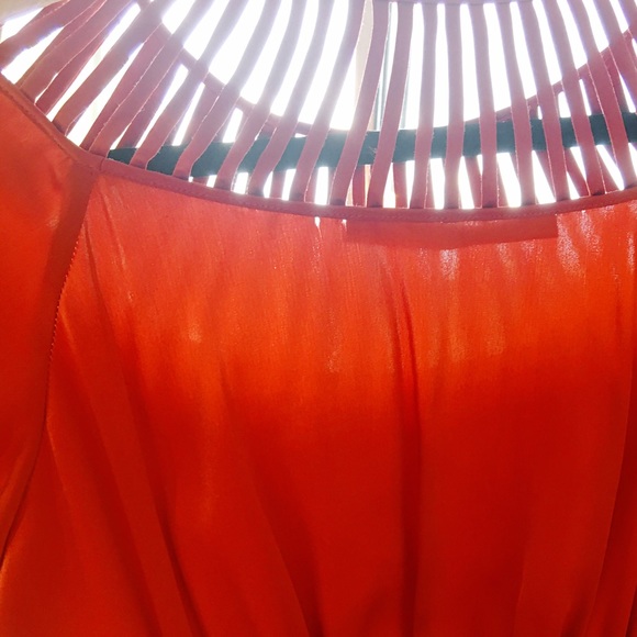 Susana Monaco Orange Silk Sheath Dress XS - Picture 4 of 4