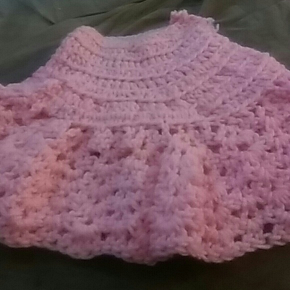 Pink crochet shell skirt
