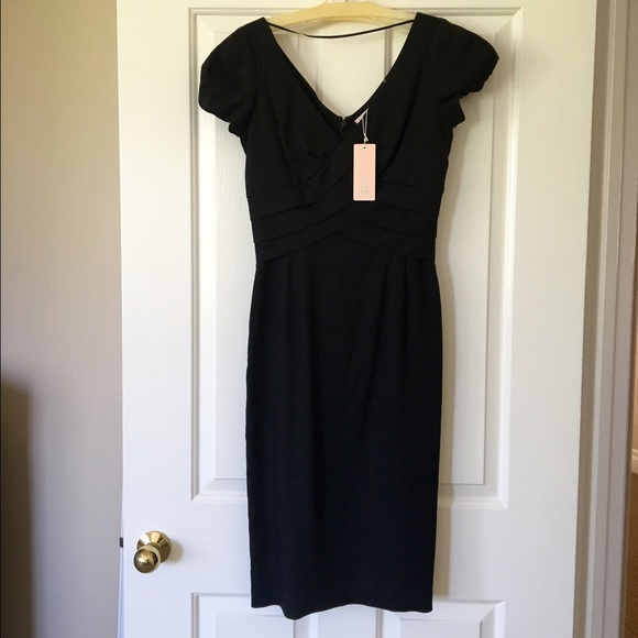 NWT Rebecca Taylor Black Dress sz 6