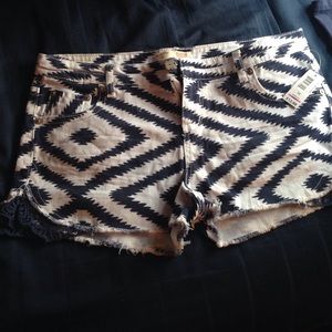 NWT blue Aztec shorts