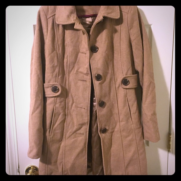 Tan trench coat