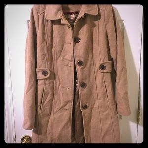 Tan trench coat