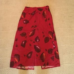 High-waisted vintage midi skirt