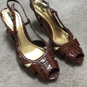 Brown Heeled Sandals