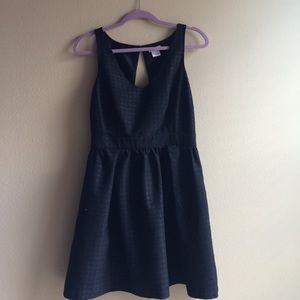 Black backless baby doll dress