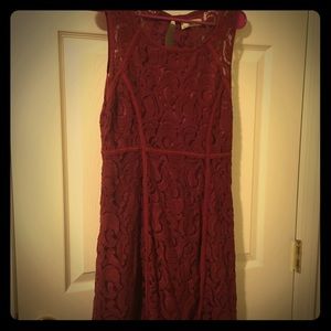 Red lace dress
