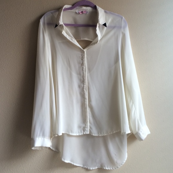 White button down blouse (backless)