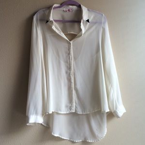 White button down blouse (backless)