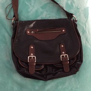 Tano black and brown leather bag