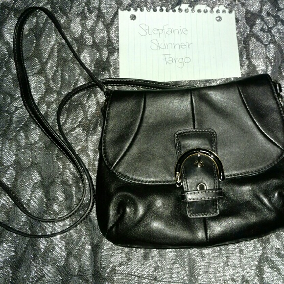 XX SOLD XX Coach black leather crossbody