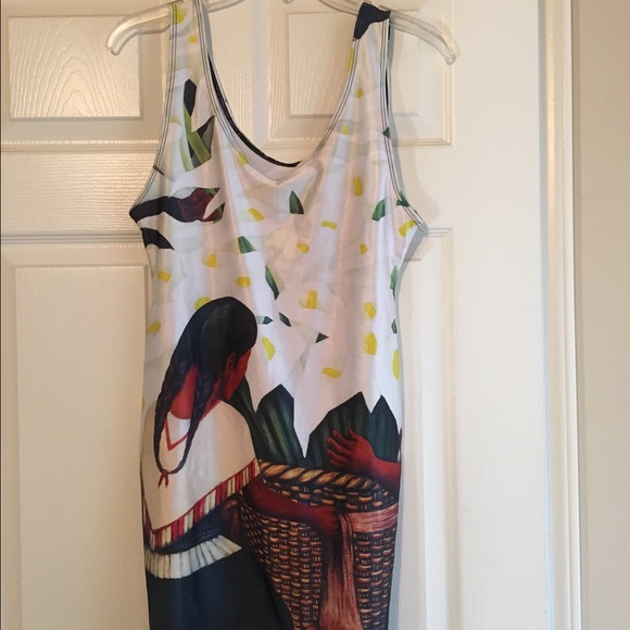 Diego Rivera Calla Lilly Bodycon dress (NWOT)