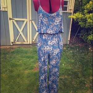 Floral Pants Romper