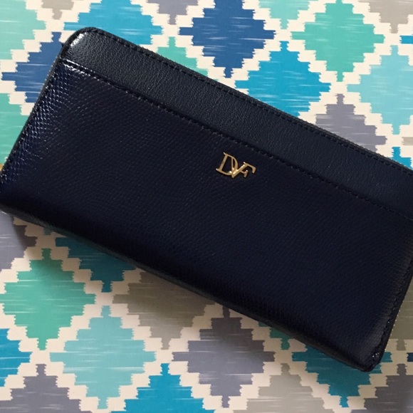 DVF Navy Wallet