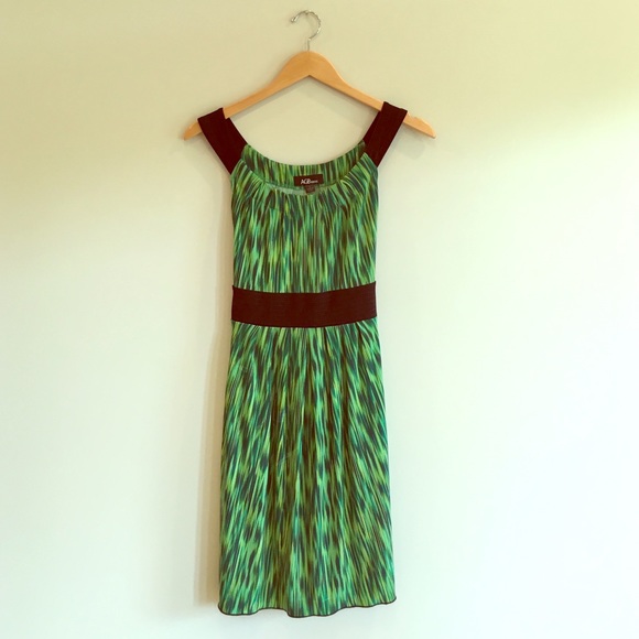 Green and Black sun dress
