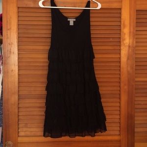 Black ruffled dress