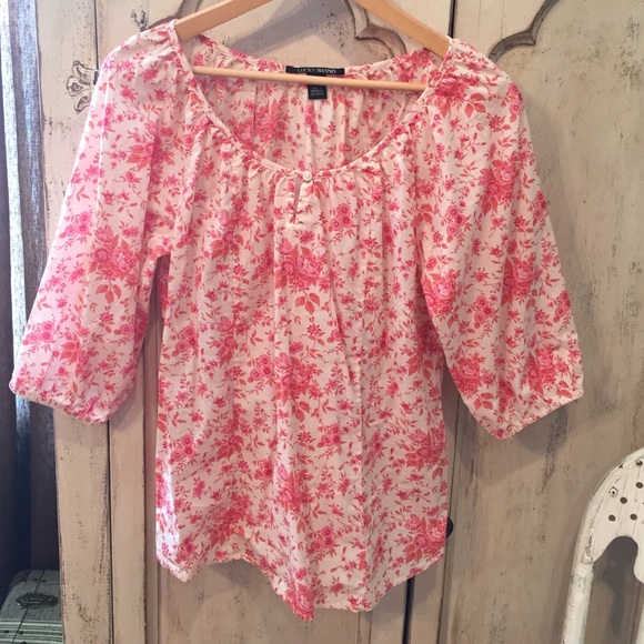 Rose print blouse