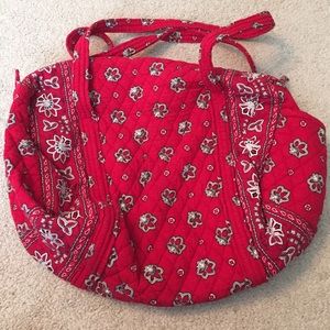 Red Vera Bradley small duffel