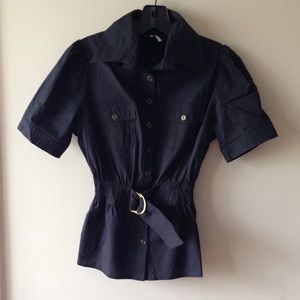 Black button down shirt