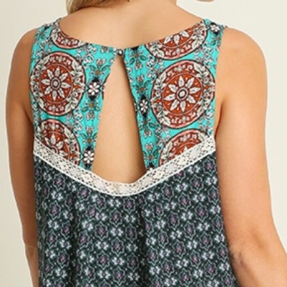 Last One! Litchen Green & Rust tunic - Picture 3 of 4