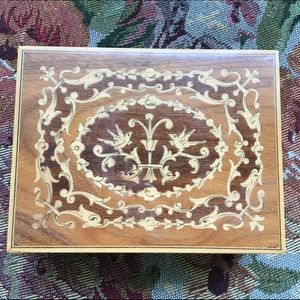 Antique Sorrento Music Jewelry Box