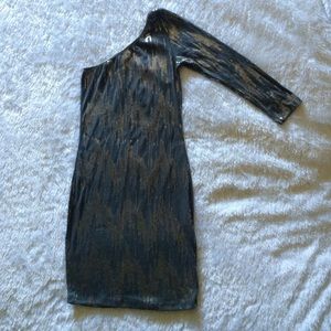 Sequin One Sleeved Dress