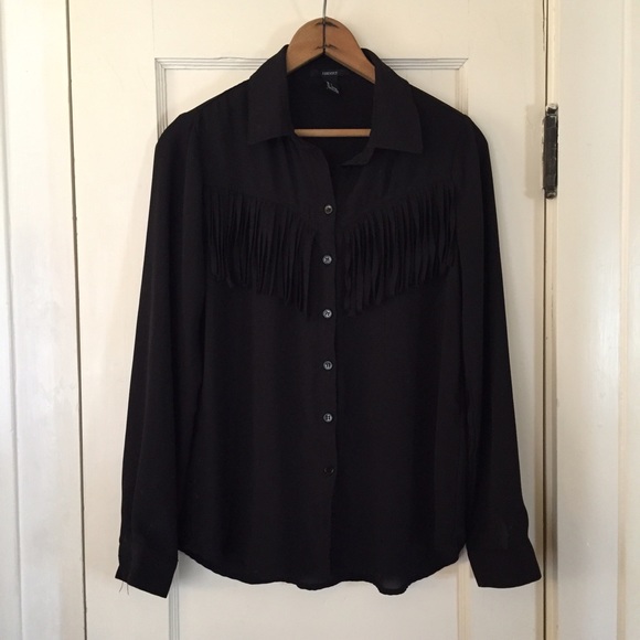 black button blouse