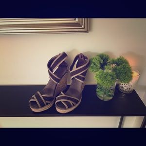 Tory Burch Adonis Two Tone Brown Espadrilles