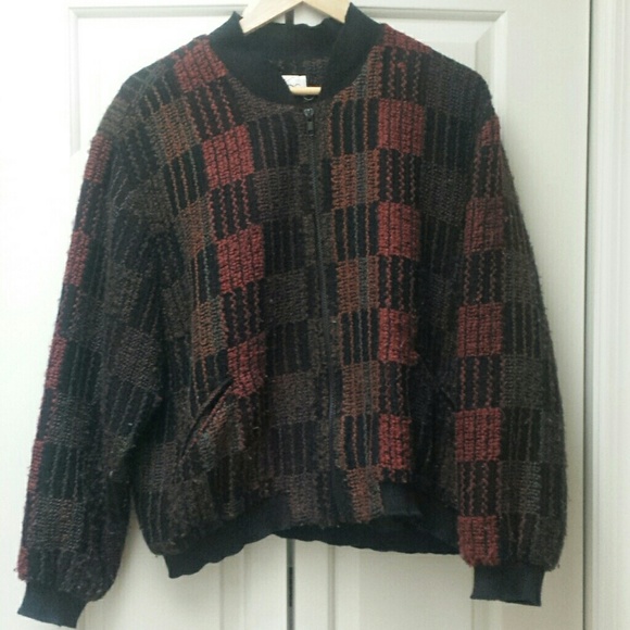 Vintage multicolor patch bomber