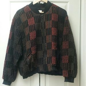 Vintage multicolor patch bomber