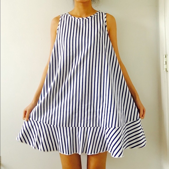 NWOT Blue Stripes Tent Dress👗