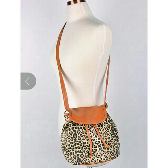 Justina's Closet Handbags - Sale! Leopard mini Crossbody tote
