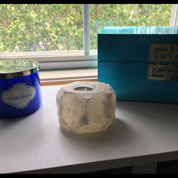 Salt Crystal Candle Holder