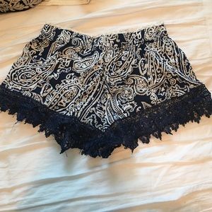 Cute soft blue lace shorts
