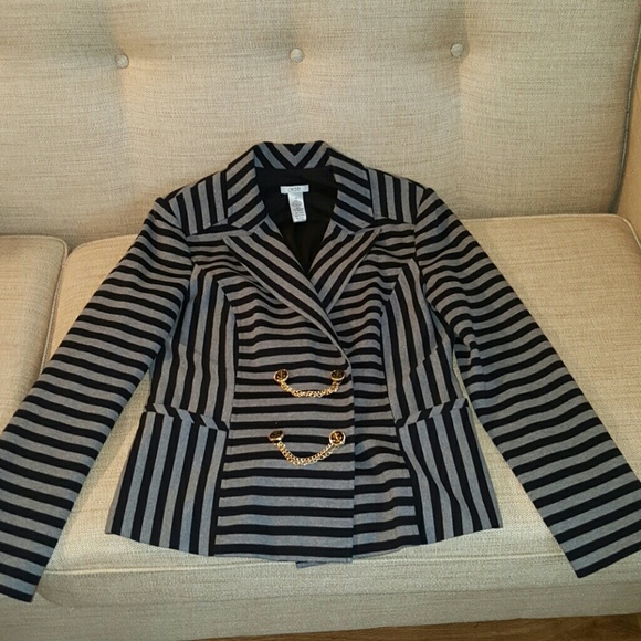 CACHE Striped Nautical Blazer Jacket NWOT