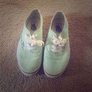 Mint green vans!
